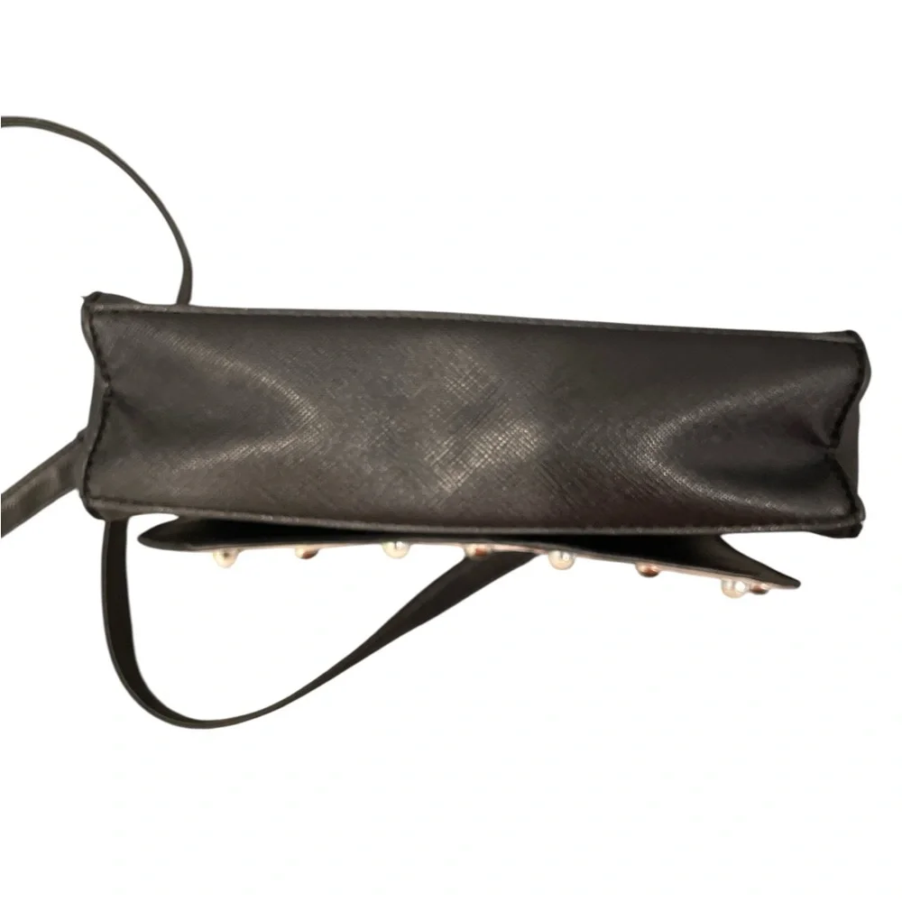 Flamingo Black and White Shoulder or Crossbody Bag with Pink Flamingos